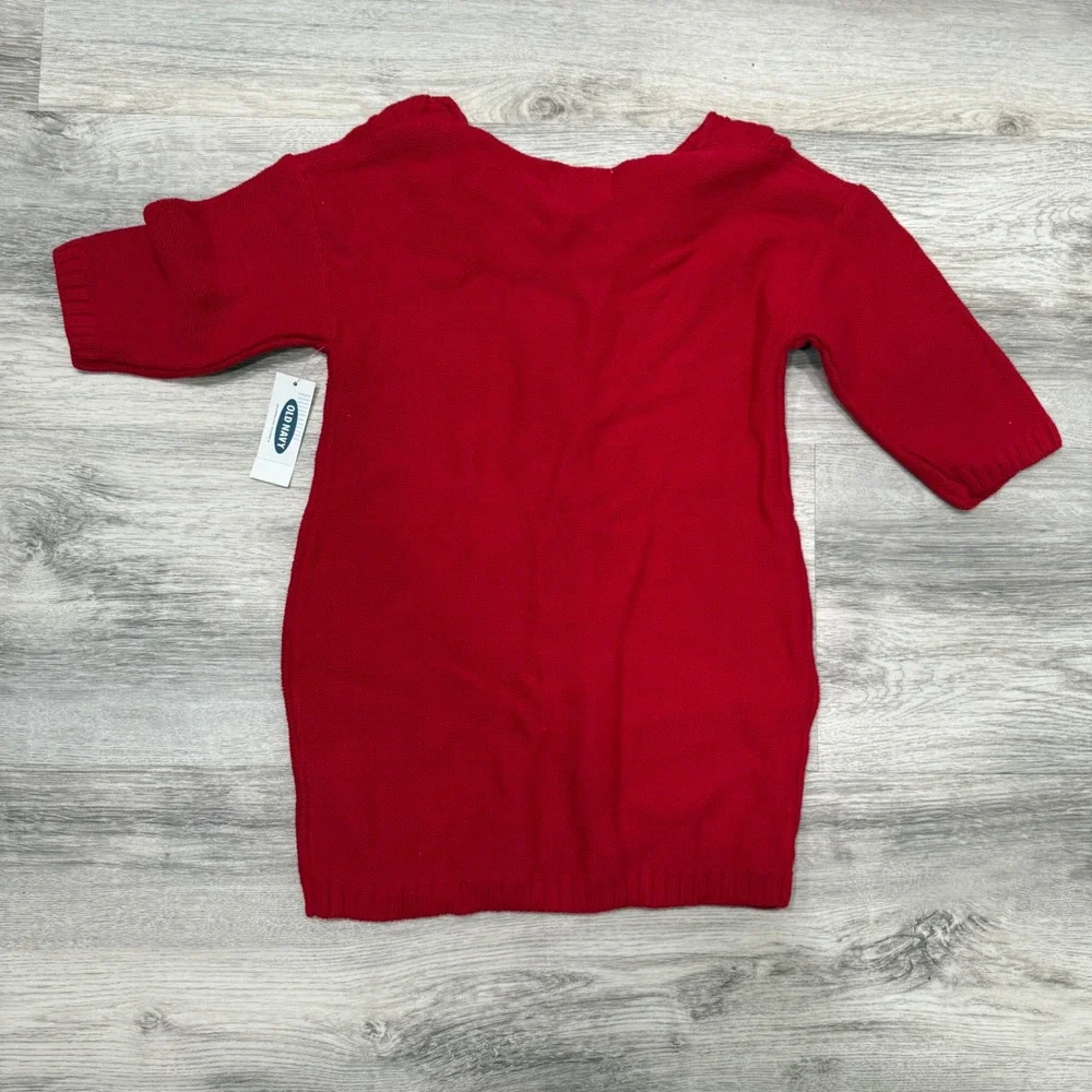 Old Navy Girls Red Cable Knit Sweater‎ Dress 4T Toddler Holiday